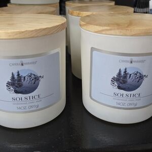 Candle Warmers Solstice Scented Candle with Wooden Lid